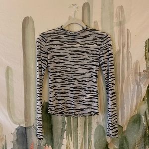 Zebra Mesh Top